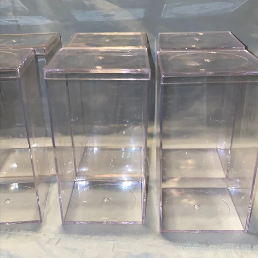Vintage Clear Acrylic Storage Boxes
